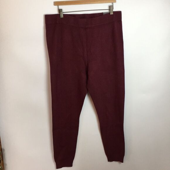 NWT Torrid Full Length Signature Waist Sweater Maroon Leggings Joggers Sz 3 - Picture 4 of 16